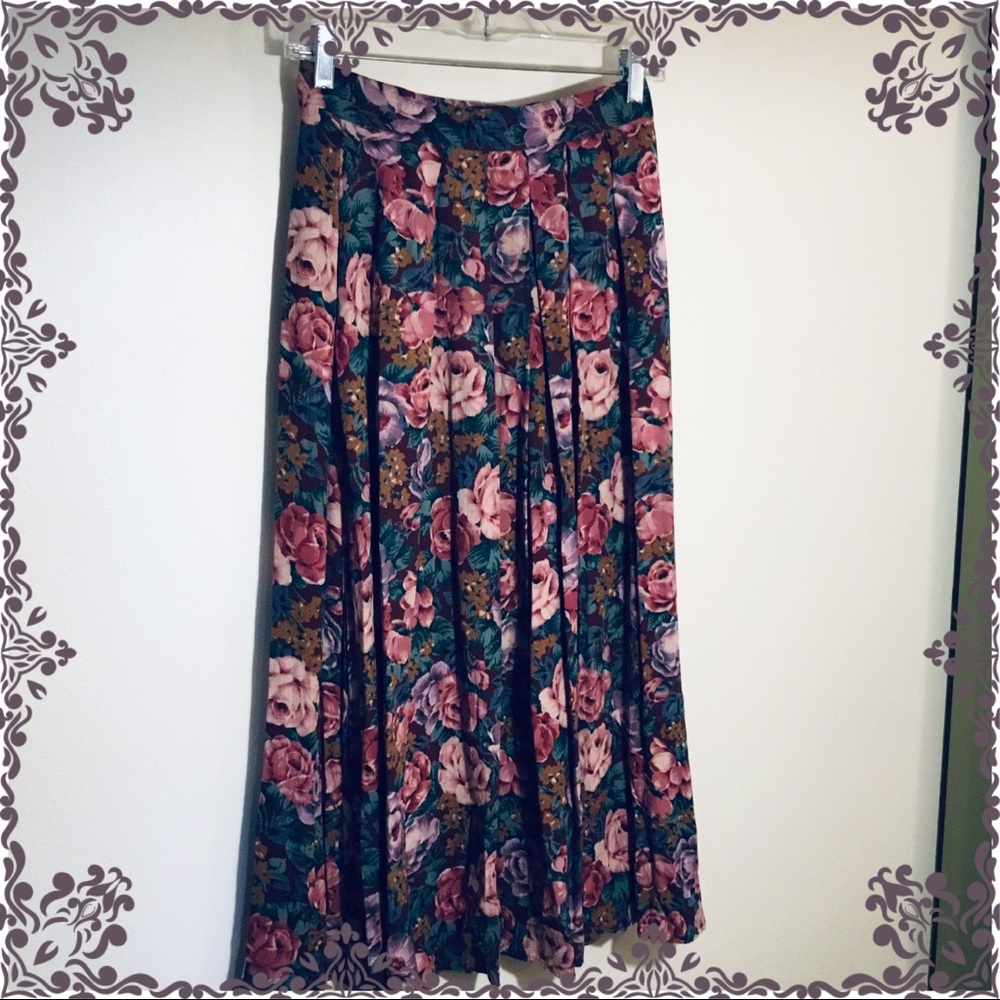 Vintage Michelle Stuart Floral Skirt
